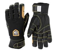 Hestra Ergo Grip Active Glove, Leather Windproof 5-Finger Durable Outdoors Glove for Skiing, Hiking, Kayaking, & Backpacking - Blk/Blk - 11