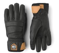 Hestra Full Line Womens 5 Finger Leather Gloves in Black