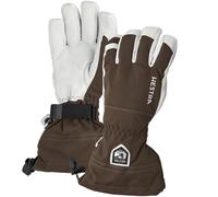 Hestra Gloves Army Leather Heli Ski 5 Finger Unisex Glove in Espresso