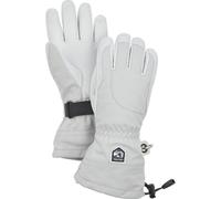 Hestra Heli Ski Female 5 Finger Ski Glove In Pale Grey and White