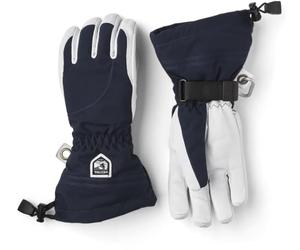 Hestra Heli Ski Womens Glove - Classic 5-Finger Leather Snow Glove for Skiing, Snowboarding and Mountaineering (Women's Fit)