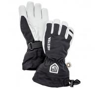 Hestra - Leather Ski gloves - Army Leather Heli Ski Jr. Glove Black in Leather - Kid Size 4 Black 4