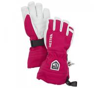 Hestra - Kid's Army Leather Heli Ski 5 Finger - Gloves size 7, pink