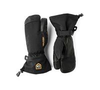 Hestra - Ski gloves 3 fingers GORE-TEX Waterproof - Army Leather Gore Tex 3-Fingers Black/Black in Leather - Size 8 Black 8