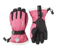Hestra Ski Gloves for Kids: Waterproof C-Zone Cold Weather Winter Gloves, Fuchsia/Ivory, 7