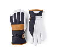 Hestra - Waterproof Leather Ski gloves - Voss Czone Glove Black/Cork in Leather - Size 7 Black 7