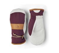 Hestra - Waterproof leather ski mittens - Voss Czone Mitt Bordeaux in Leather - Size 6 - Burgundy Burgundy 6