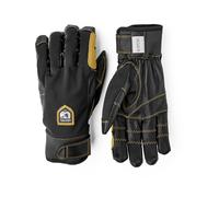Hestra - Windbreaker and breathable Leather Gloves - Ergo Grip Active Glove Black/Black in Leather - Size 9 Black 9
