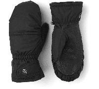 Hestra Women's Primaloft Leather Mitt Colour: 100100 Blk/blk, Size: 6
