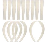Hestya 20 Pcs Plastic Headbands DIY 1 Inch Plain Blank Hair Bands Headwear with Teeth Plain Headbands for Women Graduation Halloween(White)