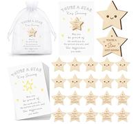 Hestya 24 Sets Employee Appreciation Gifts Bulk You're a Star Chips | Inspirational Chips Thank You Cards Organza Bags for Teacher Employee Coworker Team Staff Office Christmas Thanksgiving Gifts