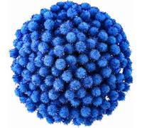 HESTYA 500 Pieces 0.5 Inch Sparkly Christmas Pompoms Dazzling Fluffy Pom Poms Balls Small Glitter Felt Pompoms for Craft DIY Home Decorations Hobby Supplies(Royal Blue)
