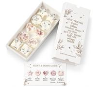 Hestya Best Friend 10 Pcs Scented Wax Melts Gift Set with Gift Box | 5 Scents: Lavender Lemon Freesia Cherry Blossom Lime Basil, for Wax Warmers and Home Fragrance, 5 Shapes, Ready for Gifting