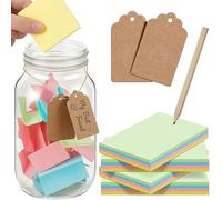 Hestya Memory Jar, Reasons Why I Love You Jar for Note, Happy Memory Glass, 365 Days of Happiness, Daily Positivity Joyful Memories Thoughtful Gift for Women Friend Birthday Christmas Date Idea