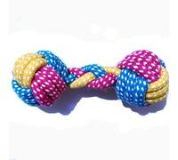 Hesuilong Dog Teething & Cat Toys, Rope & Rabbit Chew Toys - Safe Braided Design, Healthy Gift (Dumbbell)