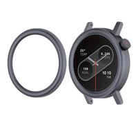 Hesupy Bezel Ring for CMF Watch Pro 2, Replacement Metal Frame Cover Plate Hard Circular Arc Bezel Smartwatch Bumper Protector Guard for CMF by Nothing Watch Pro 2 (Gray)