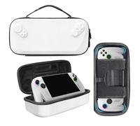 Hesupy Carrying Case for ROG Xbox Ally/ROG Xbox Ally X, Travel Storage Bag Portable Organizer EVA Shockproof Protective Cover Game Console Case Gaming Accessories (White)