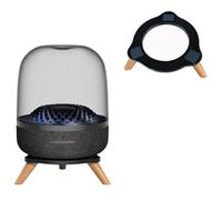 Hesupy Desktop Stand Holder for Harman Kardon Aura Studio 4 and Studio 3, Speaker Bracket Protective Audio Mount Acrylic Wood Base Dock for Aura Studio 4/3, SoundSticks 4