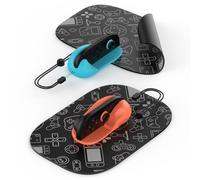 Hesupy Ergonomic Grip Gaming Controller Mouse Bracket and Pads Compatible with Joy-Con for Switch 2 Portable Left+Right Controller Stand Base Handle Case Comfort Mice Grips Holder (Orange-blue)
