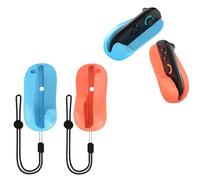 Hesupy Ergonomic Grip Gaming Controller Mouse Bracket Compatible with Joy-Con for Switch 2 Portable Left+Right Controller Stand Base Handle Case Comfort Mice Grips Holder Accessories (Orange Blue)