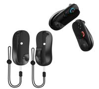 Hesupy Ergonomic Grip Gaming Controller Mouse Bracket Compatible with Joy-Con for Switch 2 Portable Left+Right Controller Stand Base Handle Case Comfort Mice Grips Holder Accessories (Black)