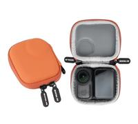 Hesupy Mini Case for DJI OSMO Nano, Travel Storage Bag PU Leather Carrying Case Portable Organizer EVA Protective Cover Box for Nano Action Camera (Orange)