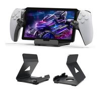Hesupy Stand Base Holder for ROG ALLY X/PlayStation Portal/ROG Ally/Steam Deck/Switch/Switch Oled/Legion Go, Wide Compatibility Stand Tablet Holder Desktop Bracket with Anti-Slip Silicone Pad (Black)
