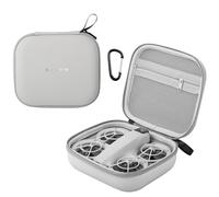 Hesupy Travel Carrying Case for DJI Neo, Hard Mini Storage Case Carry Bag Neo Drone Body Case Waterproof PU Leather EVA Protective Cover Shell Portable Organizer with Carabiner Accessories (Gray)