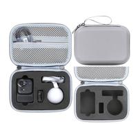 Hesupy Travel Carrying Case for Insta360 GO Ultra, Waterproof PU Storage Bag Portable Organizer for GO Ultra Standard Bundle EVA Shockproof Protective Box (Gray)