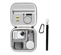Hesupy Travel Case for Insta360 Go Ultra, Waterproof PU Storage Bag Carrying Case Portable Organizer Protective Box with Carabiner and Wrist Strap for Insta 360 Go Ultra Standard Bundle