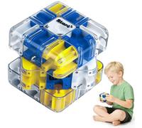 HESUSLA 3D Gravity Marble Maze Cube | Magic Magnetic Maze Puzzle for Kids & Adults | STEM Travel Games Stocking Fillers for Boys Girls Ages 6-8-10+ | Anxiety Relief Fidget Toy Gift for Children’s Day
