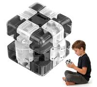 HESUSLA 3D Gravity Marble Maze Cube - Magnetic Magic Ball Puzzle Game for Kids & Adults, Stress Relief Fidget Toy for Focus, Anxiety Relief, and Creative Thinking (grey)