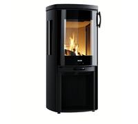 Heta Moderna V 6kW Wood Burning Ecodesign Stove with Side Windows & Glass Door