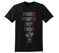 Hetalia Axis Powers Make Pasta Not War T-Shirt Mens Unisex Black Tees M