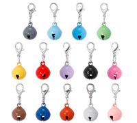 Hetenoyo 14 Pcs Colorful Pet Bells for Cat and Dog Collars, Loud Jingle Bells with Clasps, Long-lasting Metal Bells for Pet Accessories, DIY Crafts, and Christmas Decorations