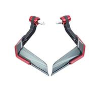 HETEVSCCK 7/8'' 22MM Universal Aluminum Alloy Motorcycle Handguard for Triumph for Tiger 1050 for Street for Triple 765 675 (Red)