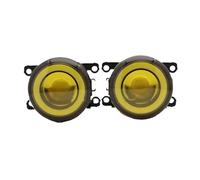 HETEVSCCK For Fiat 500 For Panda For Punto Evo For Sedici Car Fog Light Angel Eye DRL Daytime Running Lamp H11 12V (Yellow)