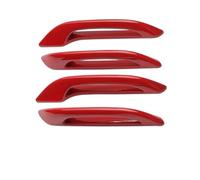 HETEVSCCK for Model3 Y Car Door Handle Anti-Freeze Retrofit Carbon Fiber Pattern Door Handle Modification(Passion red)