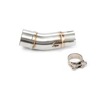 HETEVSCCK Motorbike Exhaust Silencers Motorcycle Exhaust Pipe Full System Link Pipe For Kawasaki For Ninja 400 EX400 Z400 2017 2018 2019 2020 2021 (Silver)