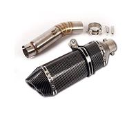 HETEVSCCK Motorcycle Exhaust Set Mid Link Pipe Slip On 51mm Mufflers Removable DB Killer Escape For CBR500R CB500X CB500F 2013-2019(3)