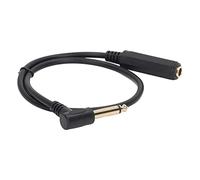 Hethlif 1/4in Mono Right Angle 6.35mm Male to Female Stereo Audio Cable for Microphone - Efficient Transmission, Long Service Life, Safe, 0.5m Length, Applicability for Guitars, Musical Instruments