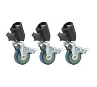 HETHLIF 22mm Light Stand Caster Wheels Durable Set for Photo Video with Brake for Studio Use Iron + Plastic Material