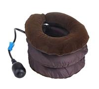 HETHLIF 3 Layer Inflatable Neck Back Traction Collar Neck Shoulder Pain Relief Soft Air Cervical Stretch Pillow for Neck Support and Massage PVC Flocking Material One Size Adjustable 1 (As Shown)