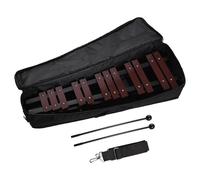 Hethlif 30 Note Foldable Xylophone Glockenspiel with Premium 5mm Thick Aluminum Bars Lightweight Wooden Frame Portable Carrying Bag 2 Mallets for Beginners Students Music Lovers (Coffee)