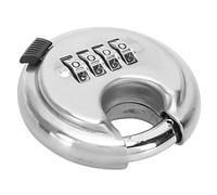HETHLIF 4 Digit Heavy Duty Disc Padlock for Trailer Garage Storage Shed, Password Lock for Gate Code Locker, Stainless Steel