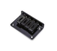 HETHLIF 4-String Guitar Bridge, Hardtail Bridge Fixed Replacement Parts 4-String for Cigarbox Electric Guitars Bass Ukulele (Black)