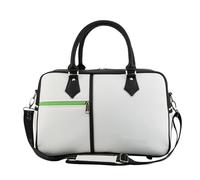 HETHLIF 42x40x22CM Gym Bag, Shoe Compartment, Water Proof Weekend Carryall, Detachable Strap for Outdoor Fitness, Carry On Duffle Bag, Lichee PU Sports with Two Way Zipper (White)