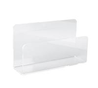 HETHLIF Acrylic Mail Holder Self Standing Multifunctional Envelope Mail Sorter Letter Organizer Stand for Office Desk Countertop Organization (Transparent)
