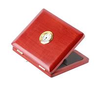 Hethlif Alto Sax Reed Case, Saxophone Reed Case Alto Saxophone with Hygrometer Wood 5 Holding Storing Box Clarinet Solid (Amber)