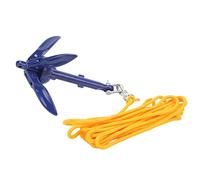 Hethlif Aluminum Folding Anchor With Yellow Rope For Small Boats, Complete Set For Marine Use, Lightweight Boat Accessory For Fishing And Sailing